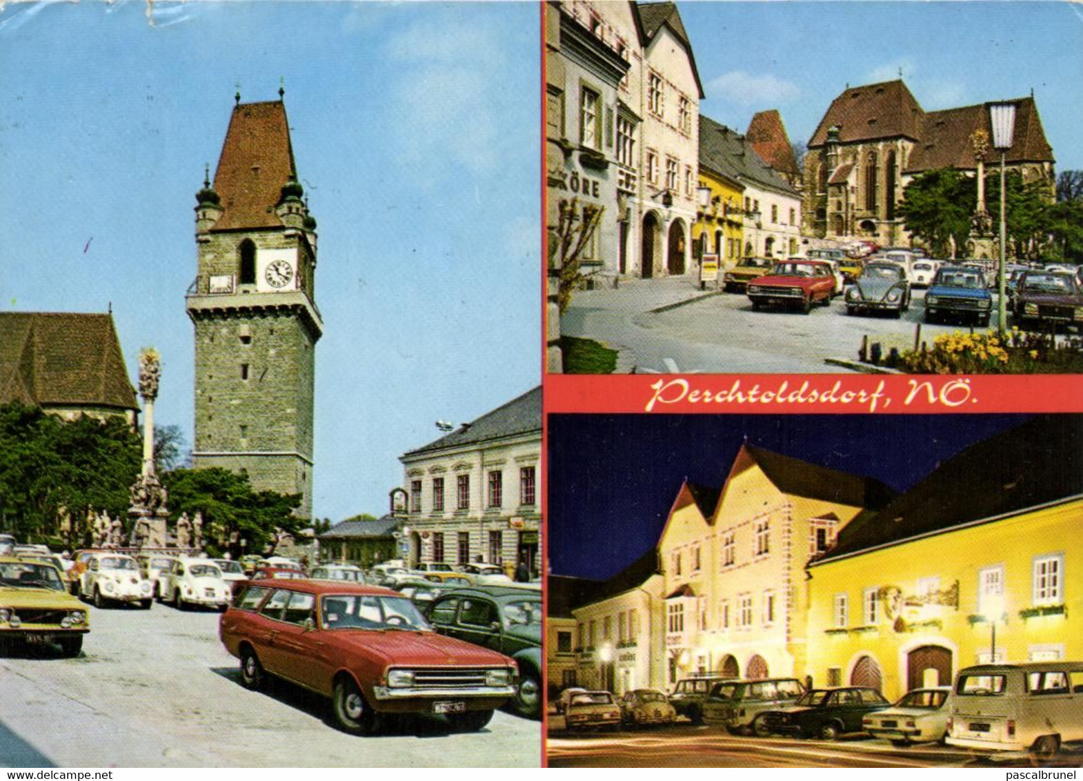 PERCHTOLDSDORF - TURKENTURM - HAUPTPLATZ MIT RATHAUS UND PFARRKIRCHE - RATHAUS BEI NACHT - Perchtoldsdorf