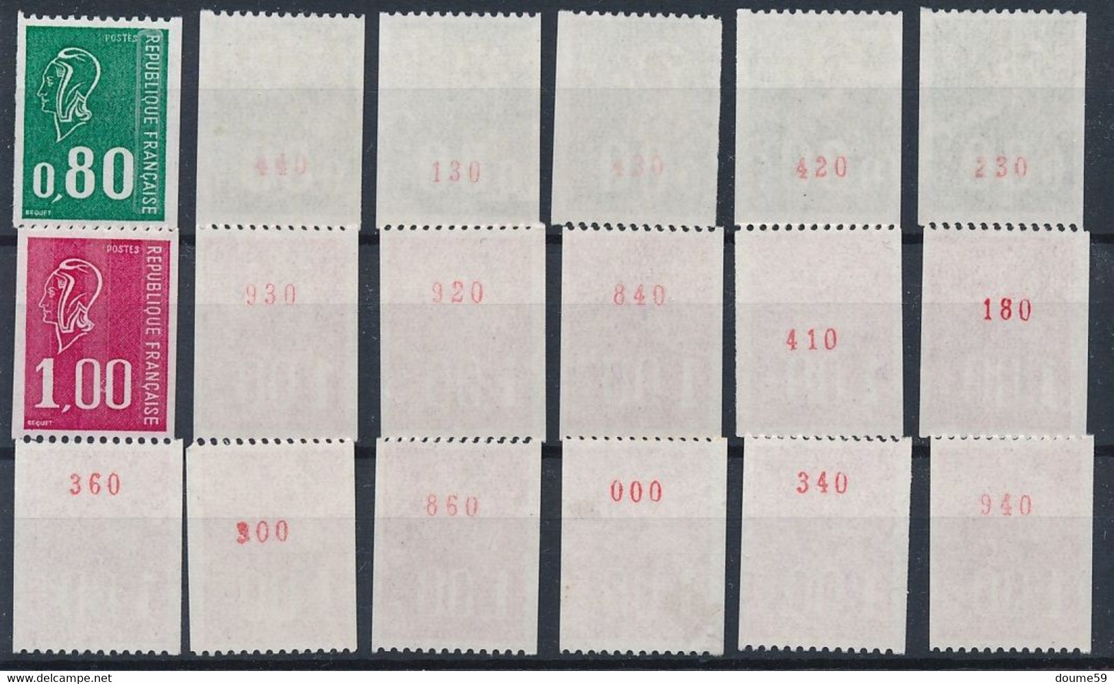 EC-915: FRANCE: Lot Avec Stock Roulettes N° Rouge** N°1894a(6)-1895a(12) - Francobolli In Bobina