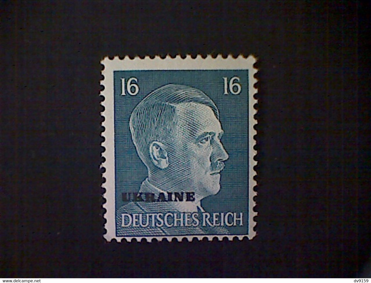 Russia, Scott #N52, Mint (*), 1941, Hitler Overprint Ukraine, 16pf, Peacock Green - 1941-43 Occupation Allemande