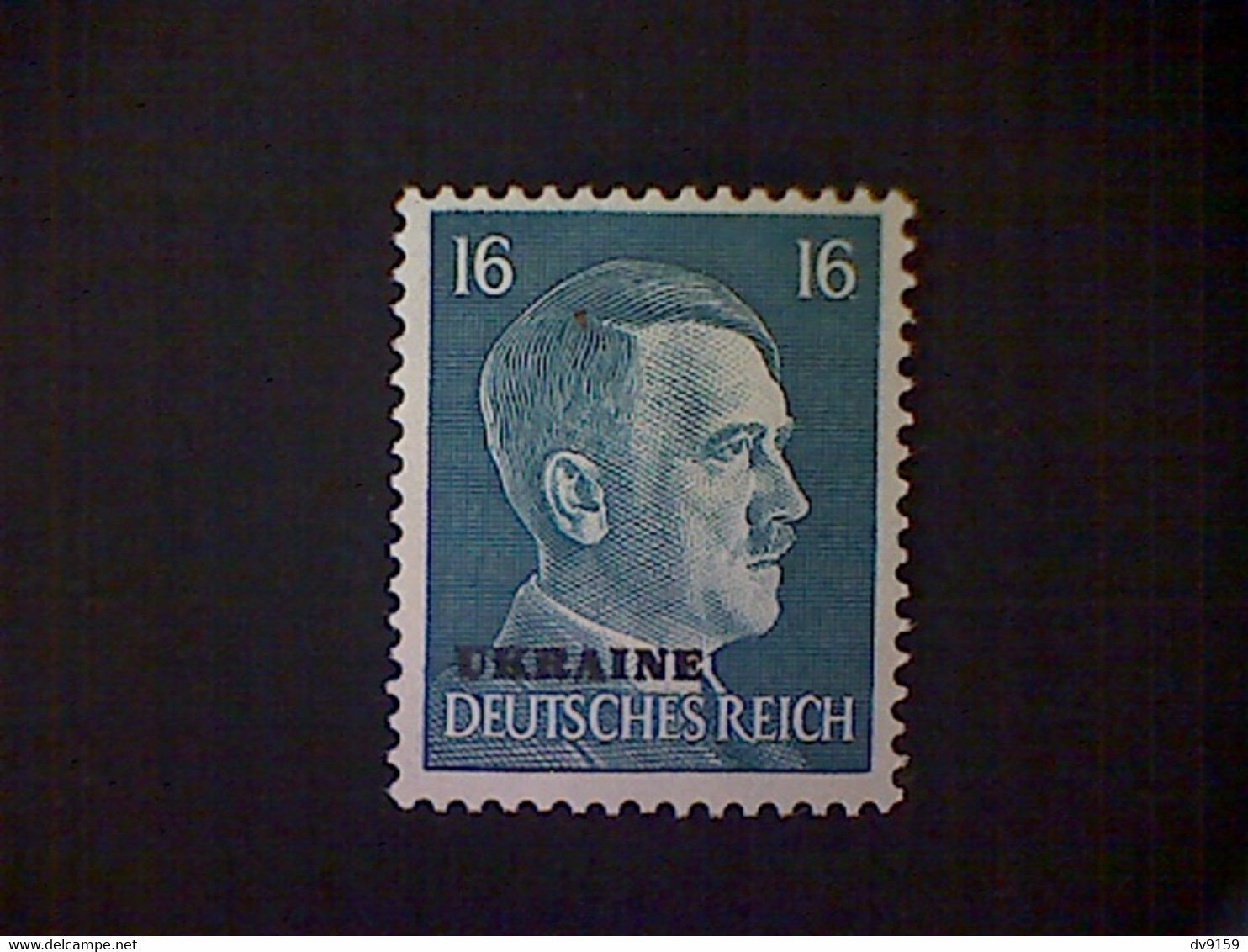 Russia, Scott #N52, Mint (*), 1941, Hitler Overprint Ukraine, 16pf, Peacock Green - 1941-43 Ocupación Alemana