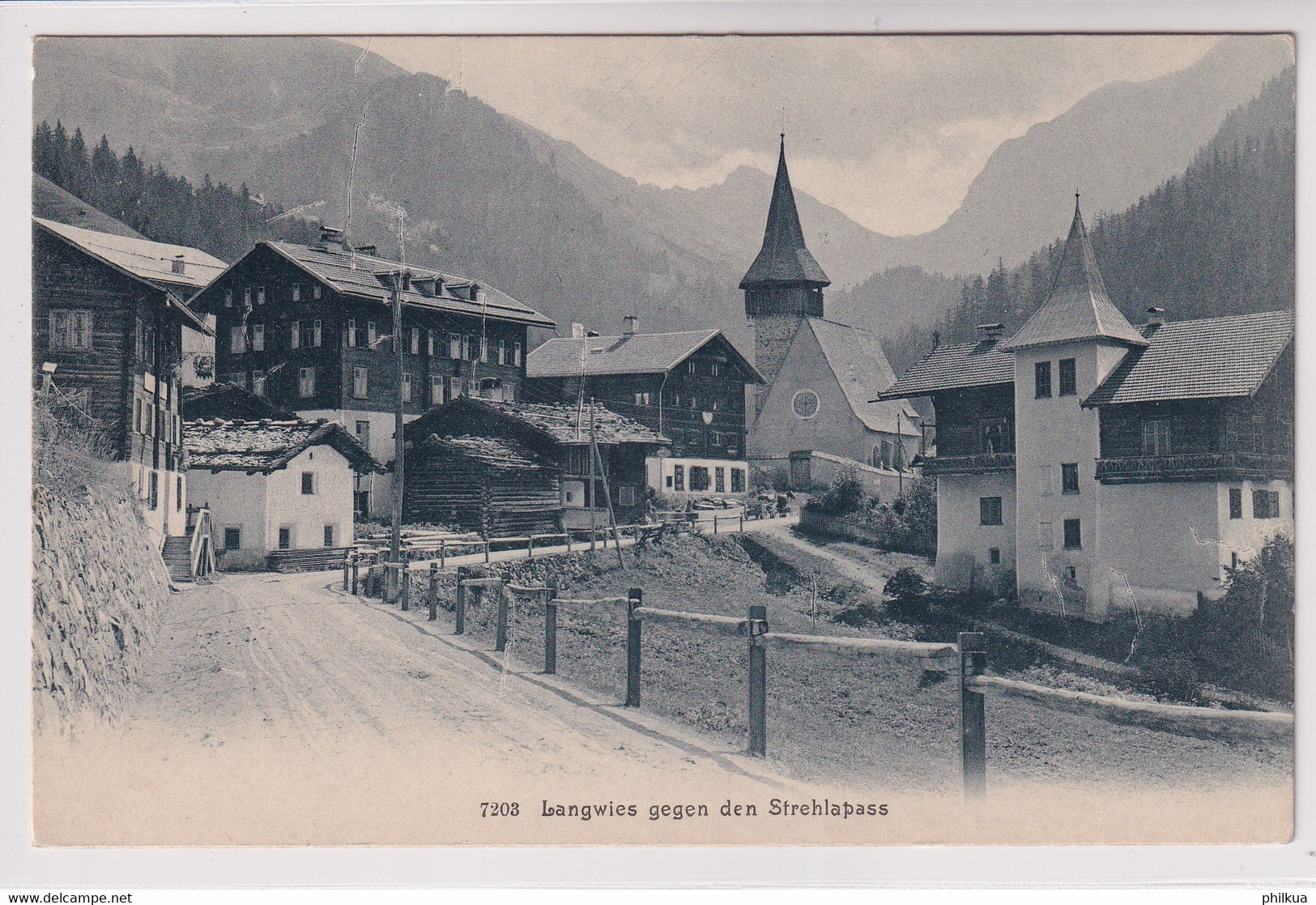 Langwies Gegen Den Strelapass - Langwies