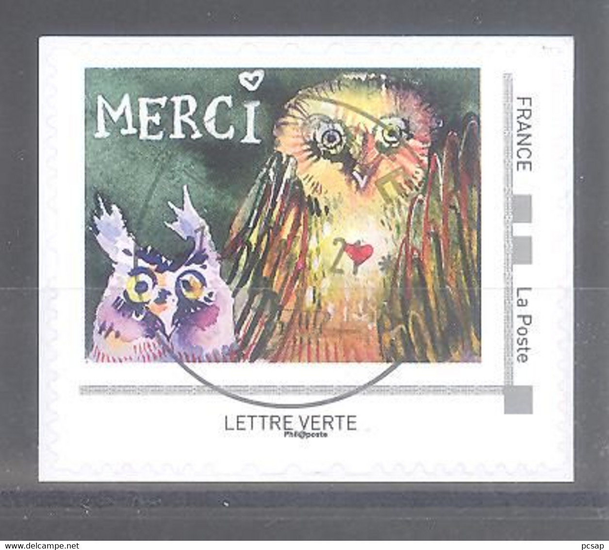 France Collector  Oblitéré  (Ecrire Christelle Guénot : Merci) (cachet Rond) - Collectors