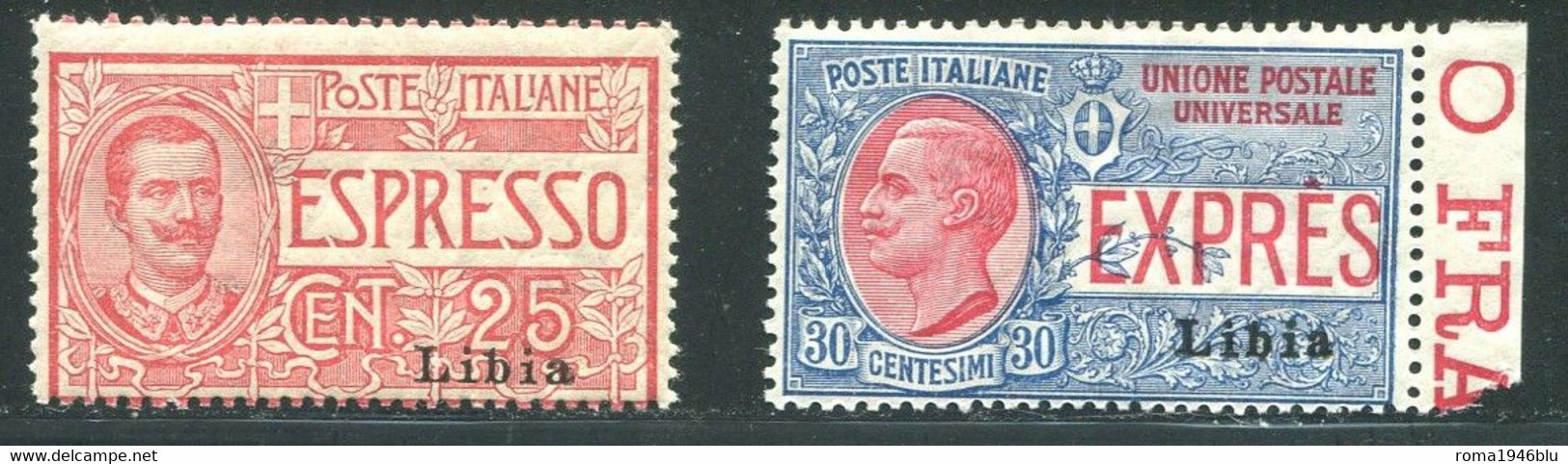 LIBIA 1915 ESPRESSI SERIE CPL. 2 V. ** MNH - Libya