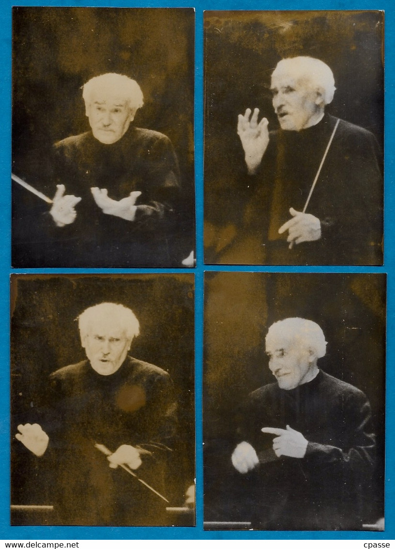 (Lot De 4) Petite PHOTO Photographie De Presse : Arturo TOSCANINI Musicien & Chef D'Orchestre 1867 (Parma) - 1957 - Personalidades Famosas