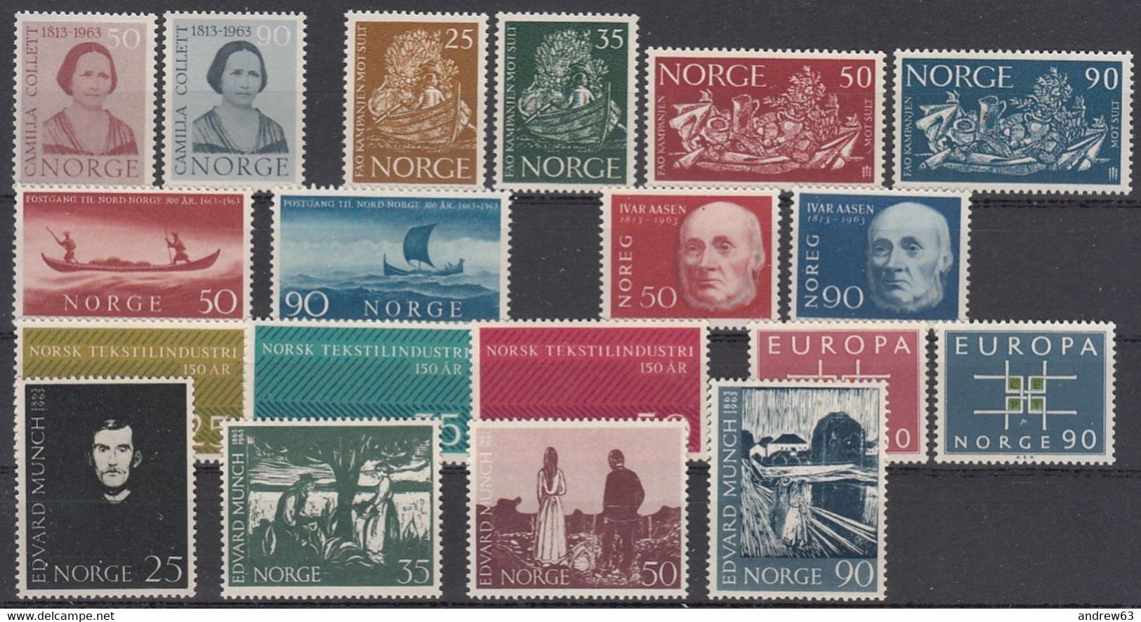 NORVEGIA - Norge - Norwegen - Norway - 1963 - Annata Completa / Complete Year **/MNH VF - New - Volledig Jaar