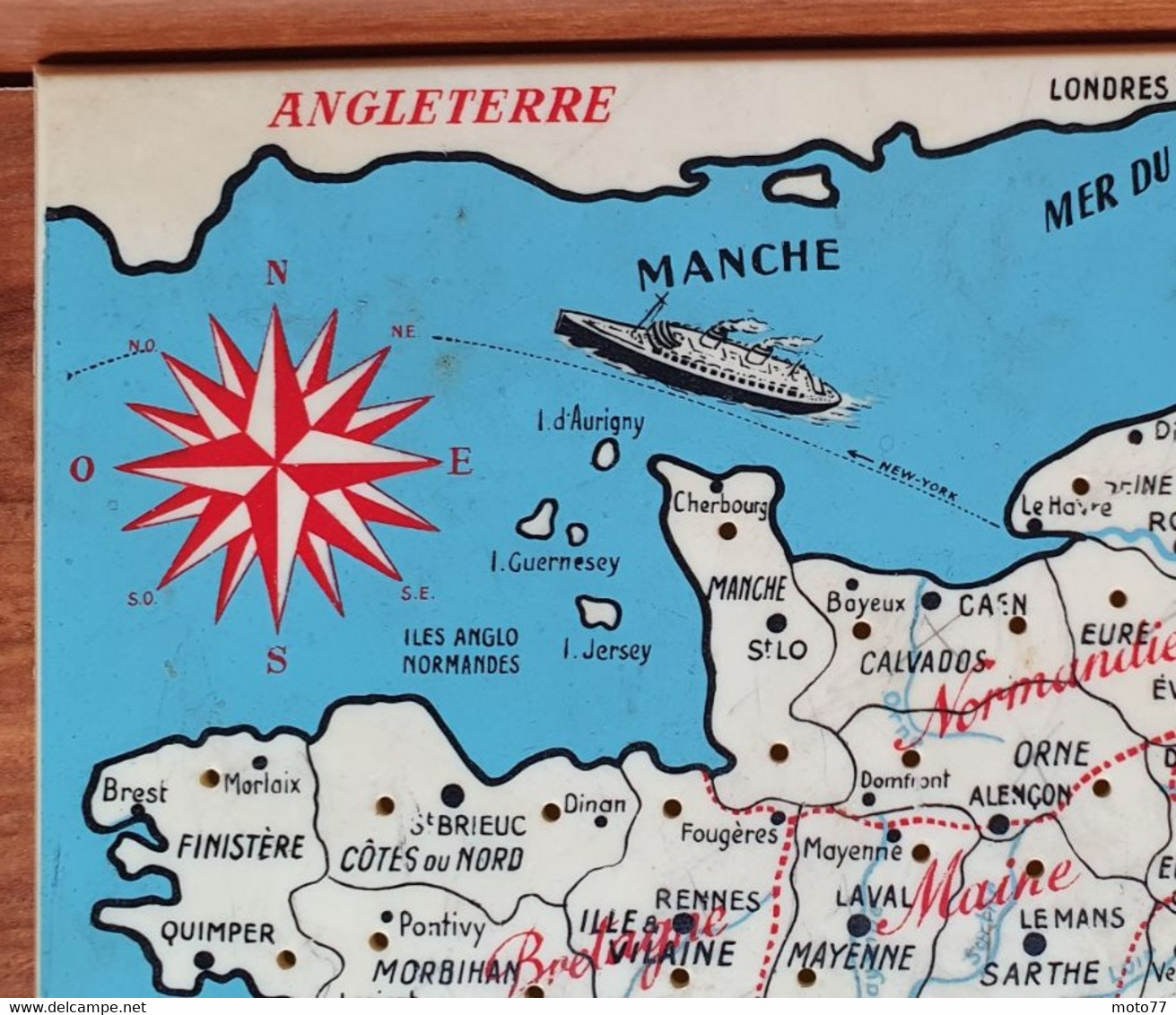 PUZZLE Départements Carte De FRANCE Jeux éducatif Instructif Création - Plastique - Vers 1960 - Puzzles