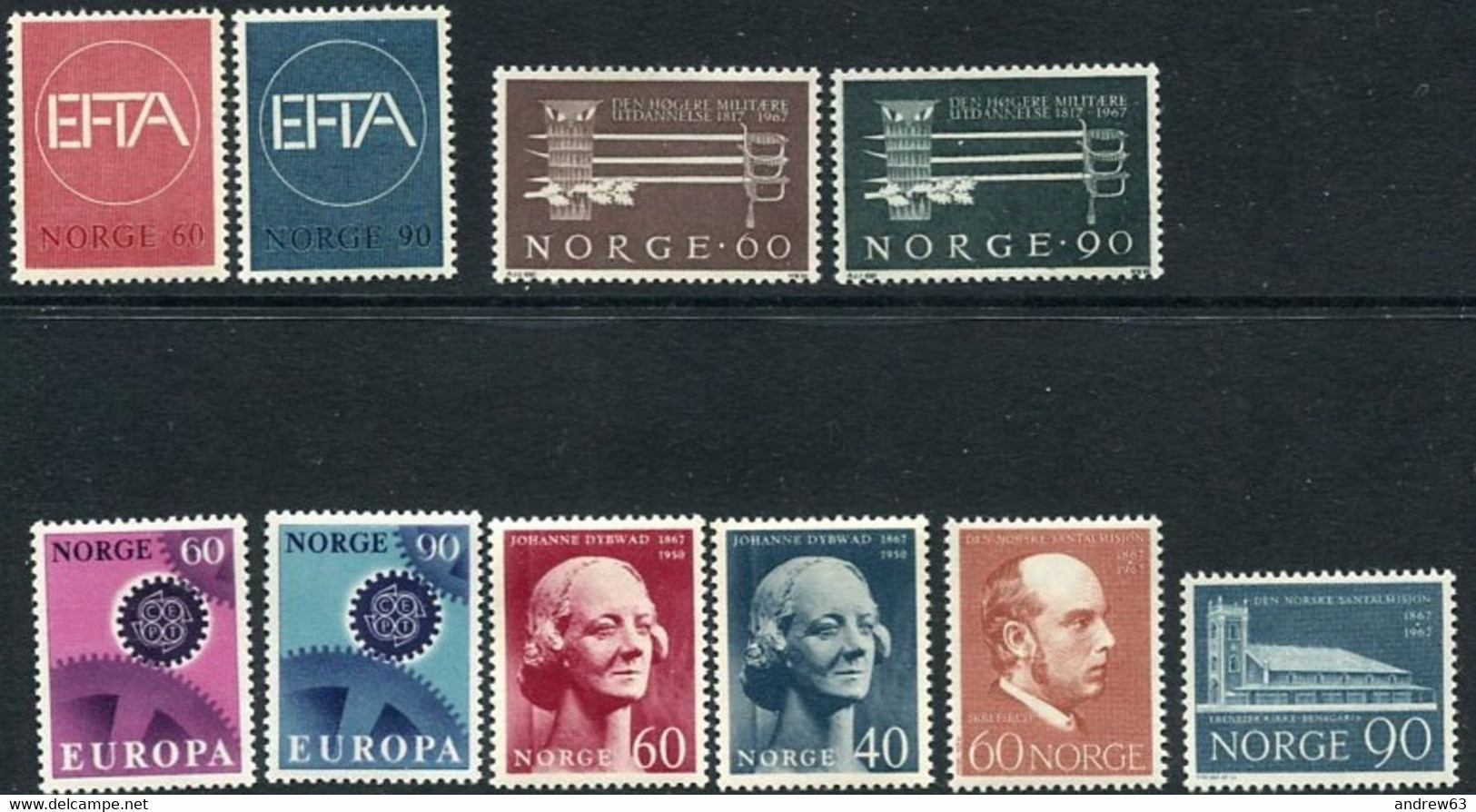 NORVEGIA - Norge - Norwegen - Norway - 1967 - Annata Completa / Complete Year **/MNH VF - New - Volledig Jaar