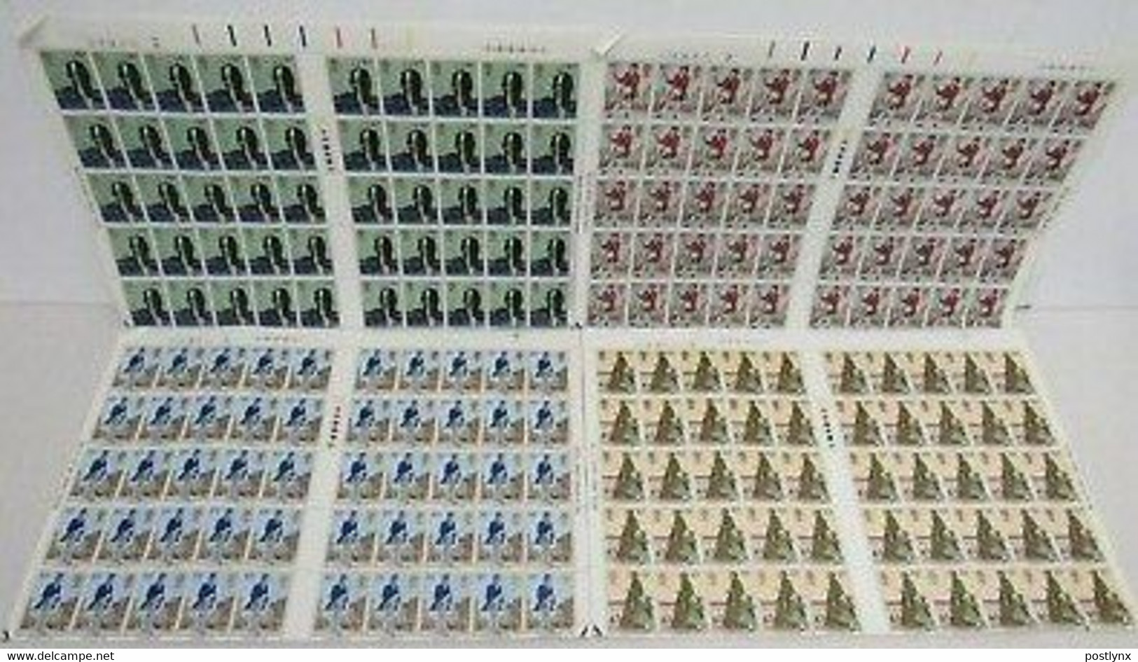 CV:€120.00 Great Britain 1979 Rowland Hill COMPLETE SHEETS:4 (4x100 Stamps) - Sheets, Plate Blocks & Multiples