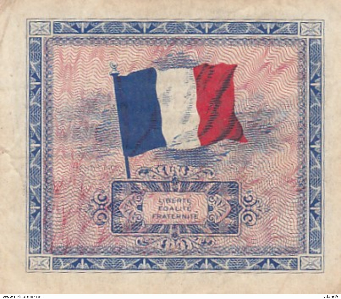 France #115 1944 5 Francs Banknote Currency - 1944 Flagge/Frankreich