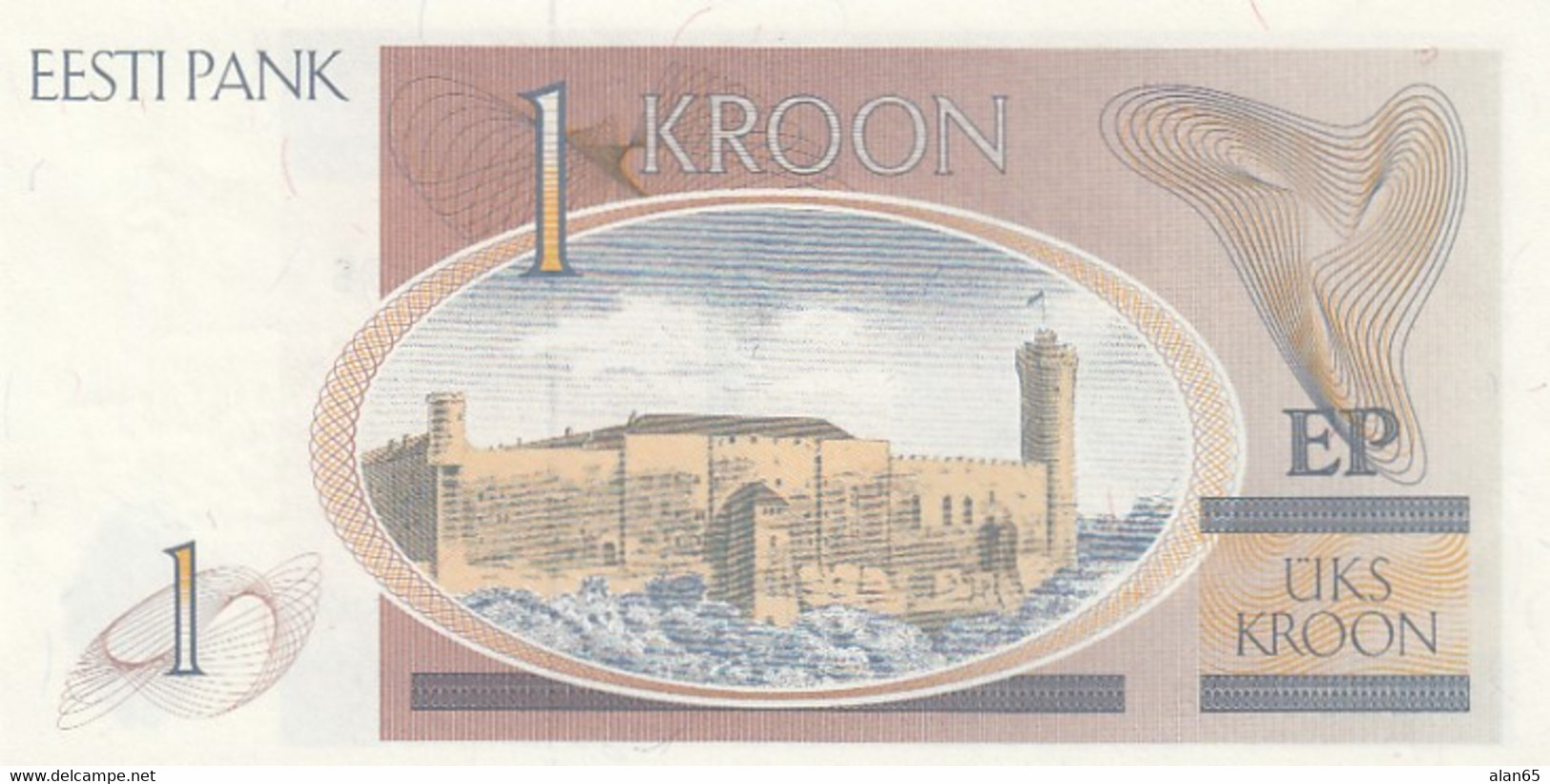 Estonia #69 1992 1 Kroon Banknote Currency - Estland