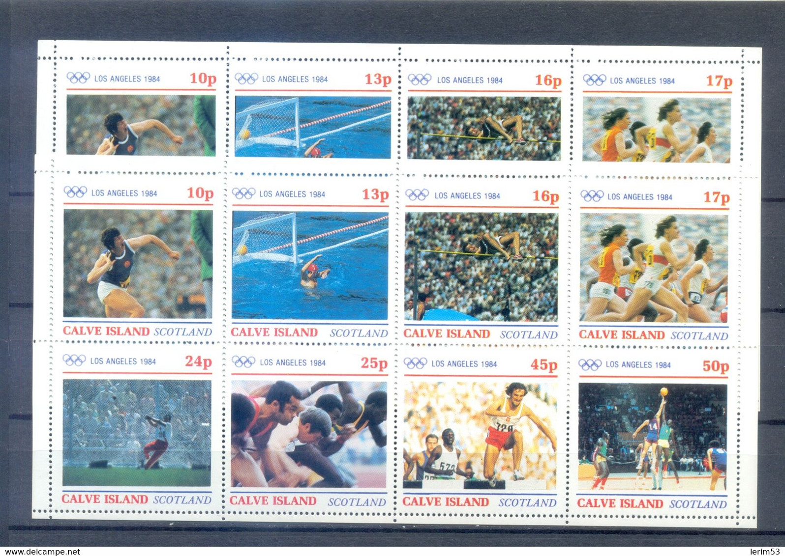 CALVE ISLAND  2 SHEETS  OLYMPICS LOS ANGELES 1984 MNH - Sommer 1984: Los Angeles