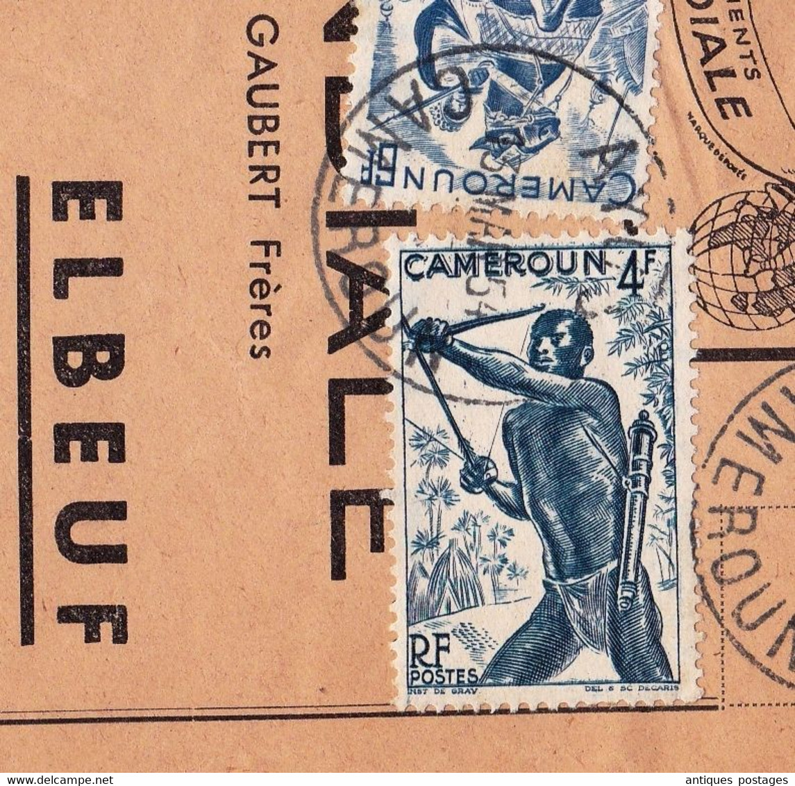 Lettre Ayos 1954 Cameroun Chemises & Vêtements La Mondiale Elboeuf Seine Maritime - Brieven En Documenten