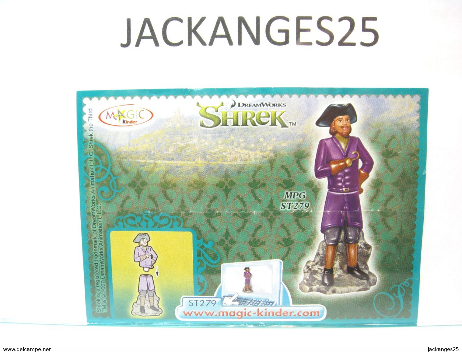 KINDER SHREK MPG ST 279 2007 +   BPZ WESTEUROPA - Familles