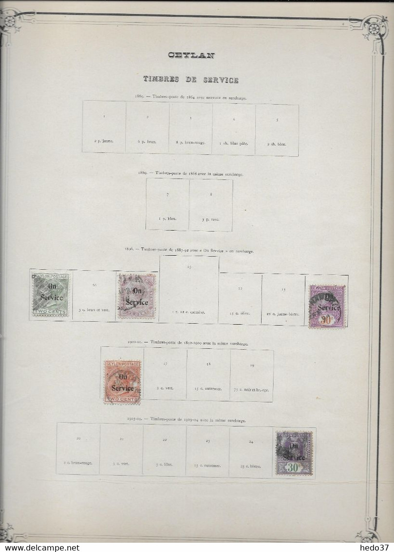 Ceylan - Collection Vendue Page Par Page - Timbres Oblitérés - B/TB - Ceylon (...-1947)