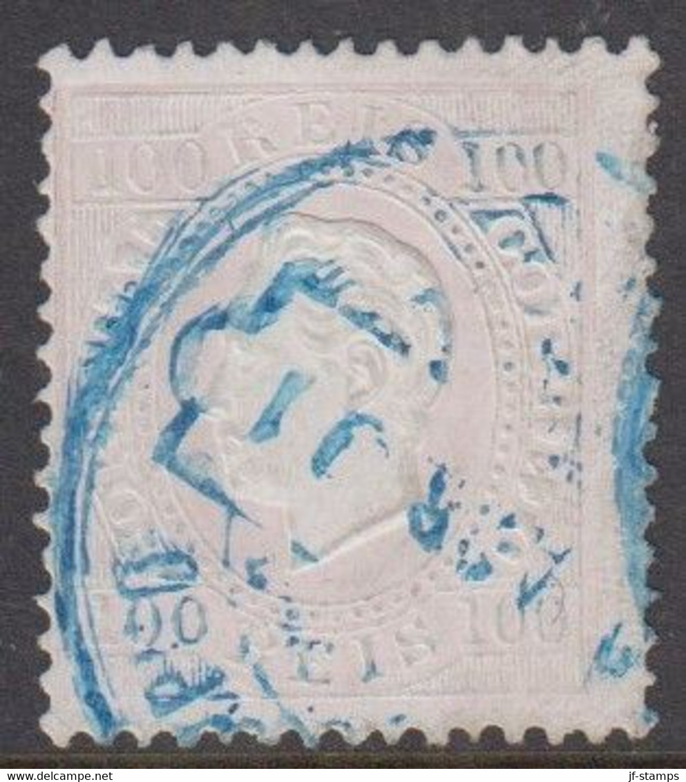 1871. PORTUGAL Luis I. 100 REIS  (Michel 41) - JF424160 - Used Stamps