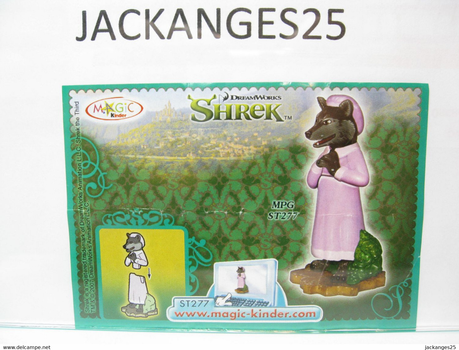 KINDER SHREK MPG ST 277  2007 +   BPZ WESTEUROPA - Familles