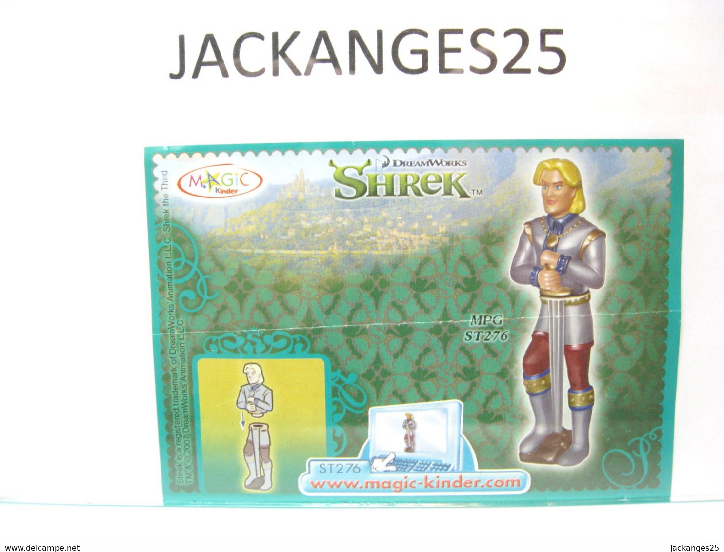 KINDER SHREK MPG ST 276  2007 +   BPZ WESTEUROPA - Familles