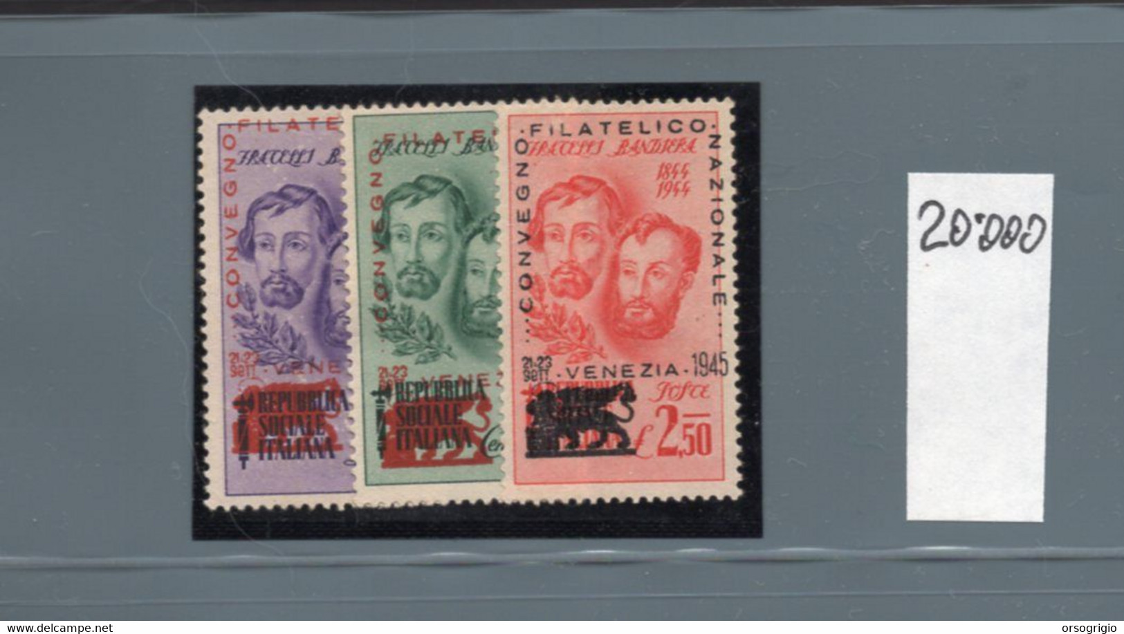 1945 EMISSIONI LOCALI - SERIE FRATELLI BANDIERA Per CONVEGNO FILATELICO VENEZIA 21-23 SETTEMBRE - MNH Perfetti  -  LUSSO - Autres & Non Classés