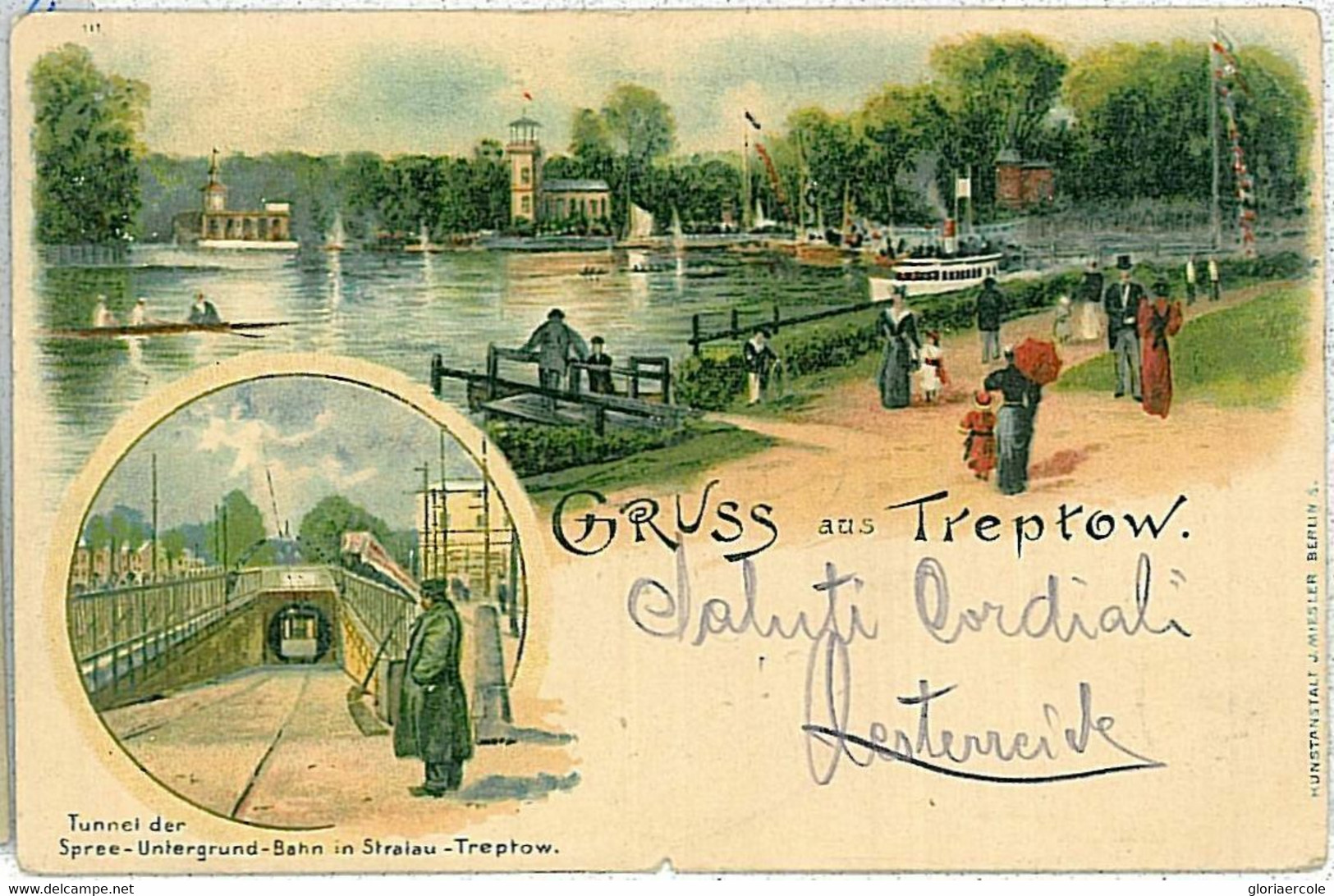 25822 - Ansichtskarten VINTAGE POSTCARD - Deutschland GERMANY -  GRUSS AUS Treptow 1901 BERLIN - Treptow