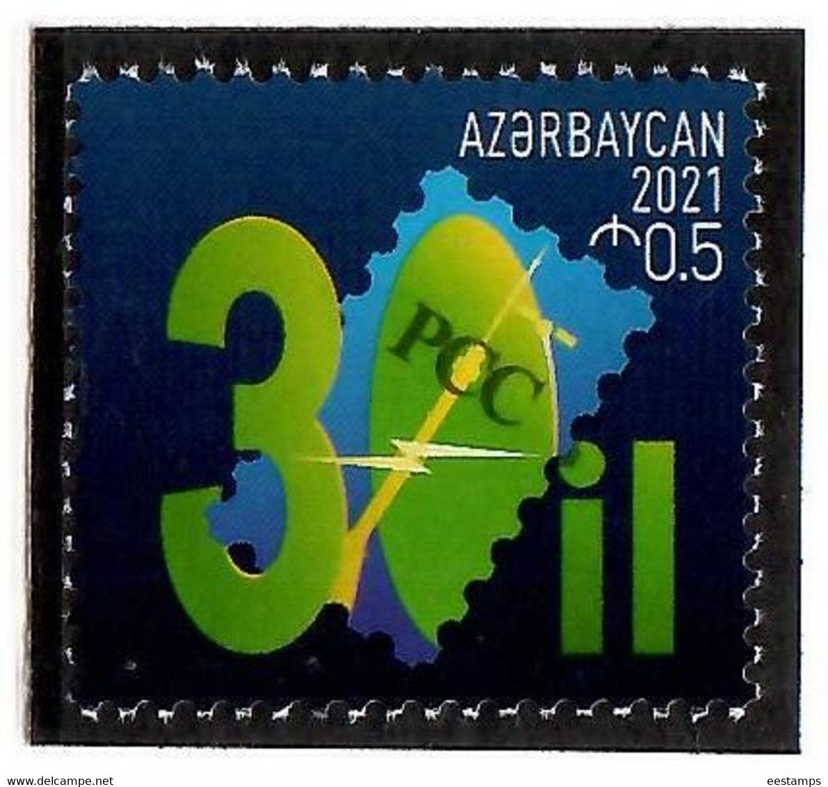Azerbaijan 2021 . RCC - 30th Ann. 1v: 0.50 - Aserbaidschan