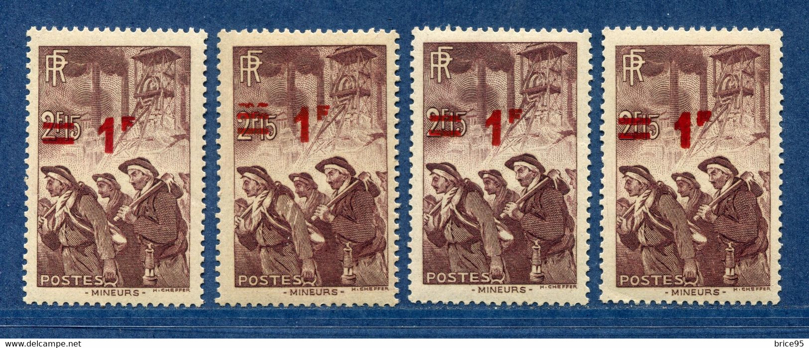 ⭐ France - Variété - YT N° 489 - Couleurs - Pétouille - 3 ème Barre - F Bouché - Neuf Sans Charnière - 1941 ⭐ - Nuevos