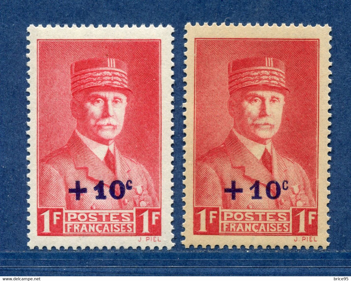 ⭐ France - Variété - YT N° 494 - Couleurs - Pétouille - Neuf Sans Charnière - 1941 ⭐ - Unused Stamps