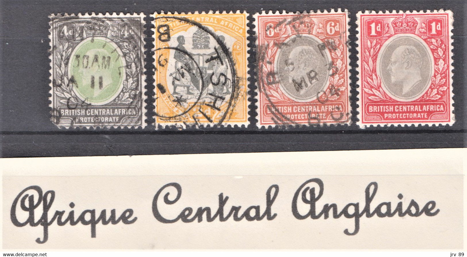 Lot De 4 Timbres Oblitérés, Neufs Et Différents De Afrique Central Anglaise - Lots & Kiloware (max. 999 Stück)