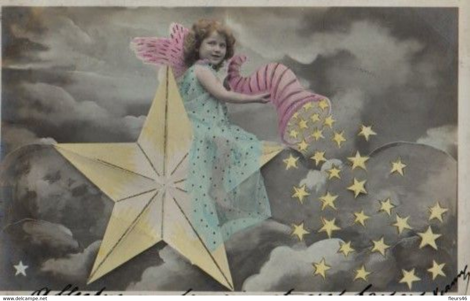 Photo-montage Avec Des Illustrations : Ange Déversant Des étoiles - Angels