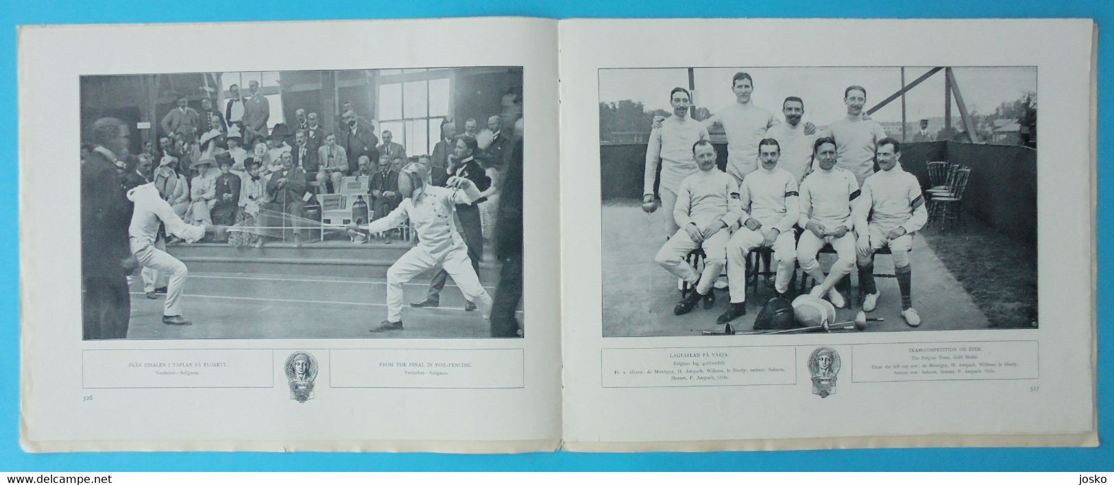 OLYMPIC GAMES STOCKHOLM 1912 - FENCING (Belgium - Belgie is winner) - original vintage programme escrime fechten scherma