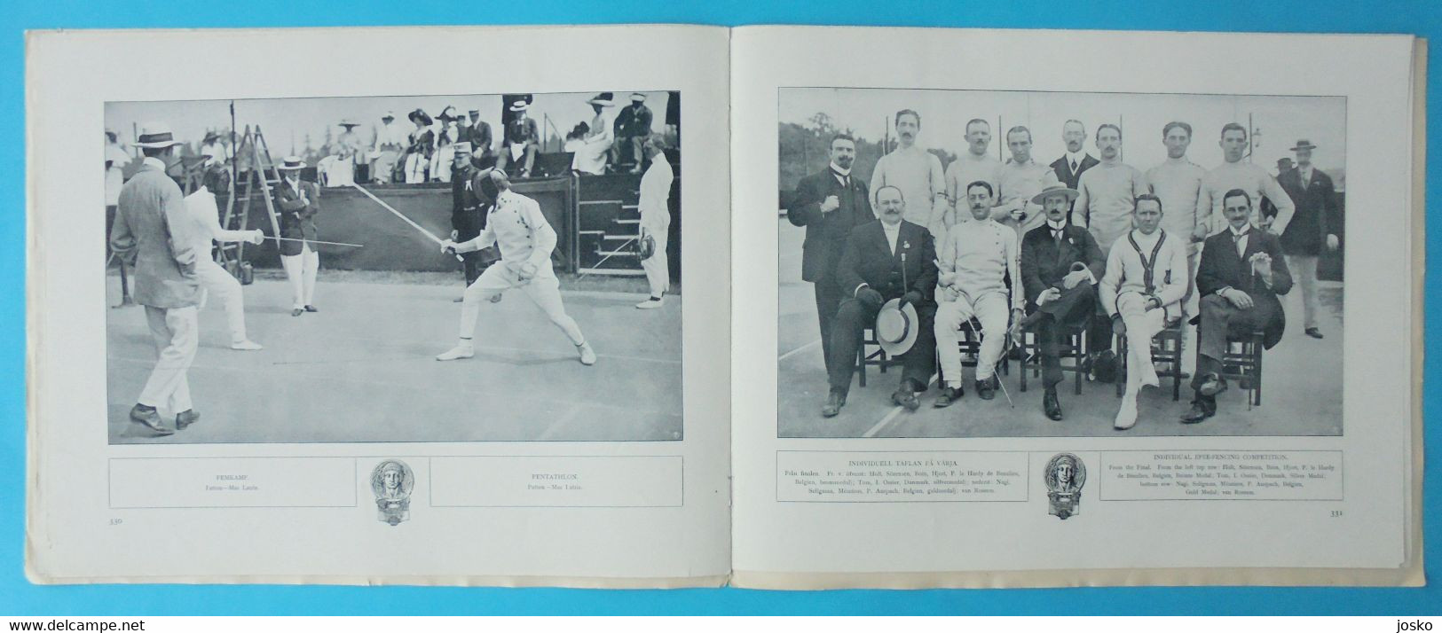 OLYMPIC GAMES STOCKHOLM 1912 - FENCING (Belgium - Belgie is winner) - original vintage programme escrime fechten scherma