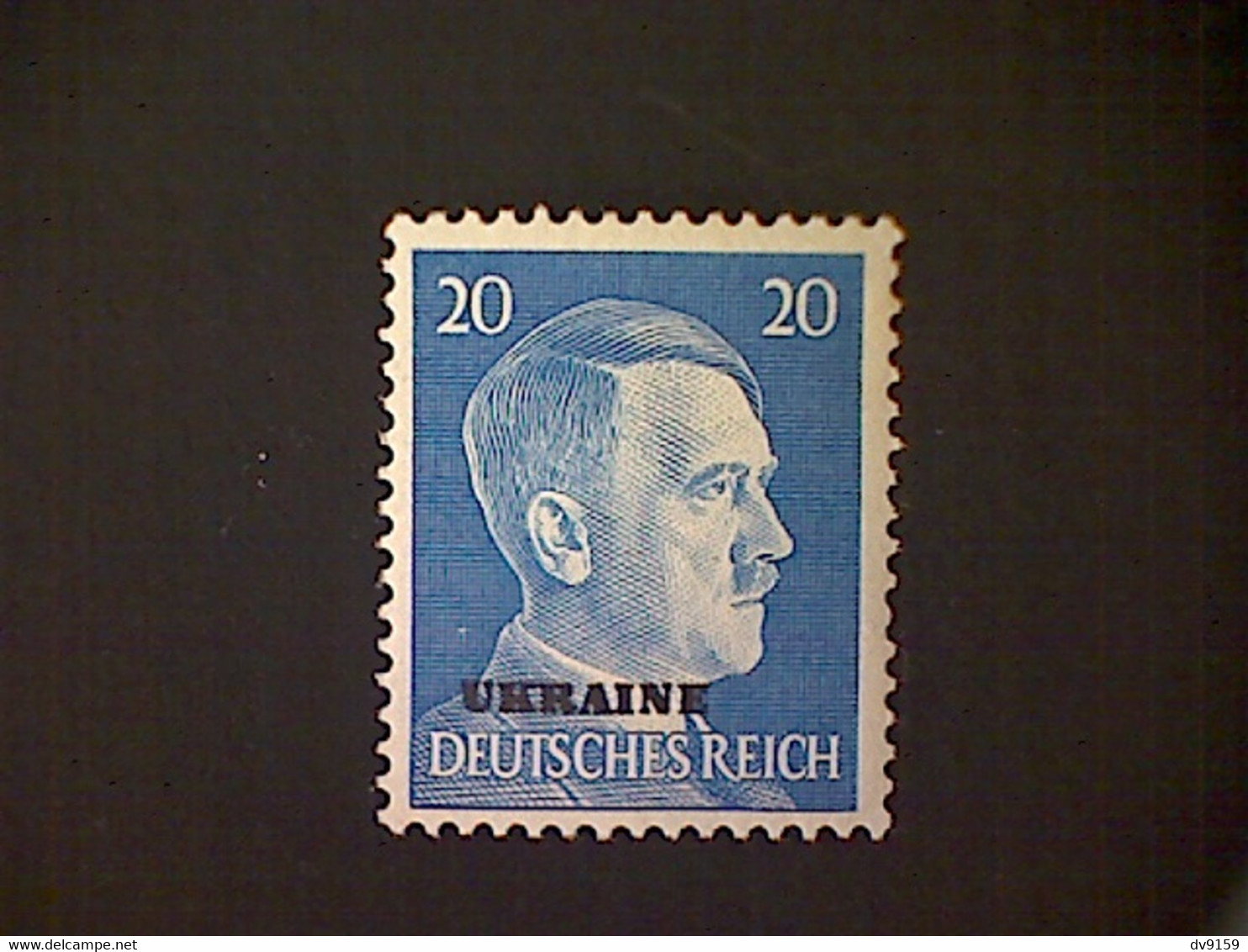 Russia, Scott #N53, Mint (*), 1941, Hitler Overprint Ukraine, 20pf, Blue - 1941-43 Ocupación Alemana