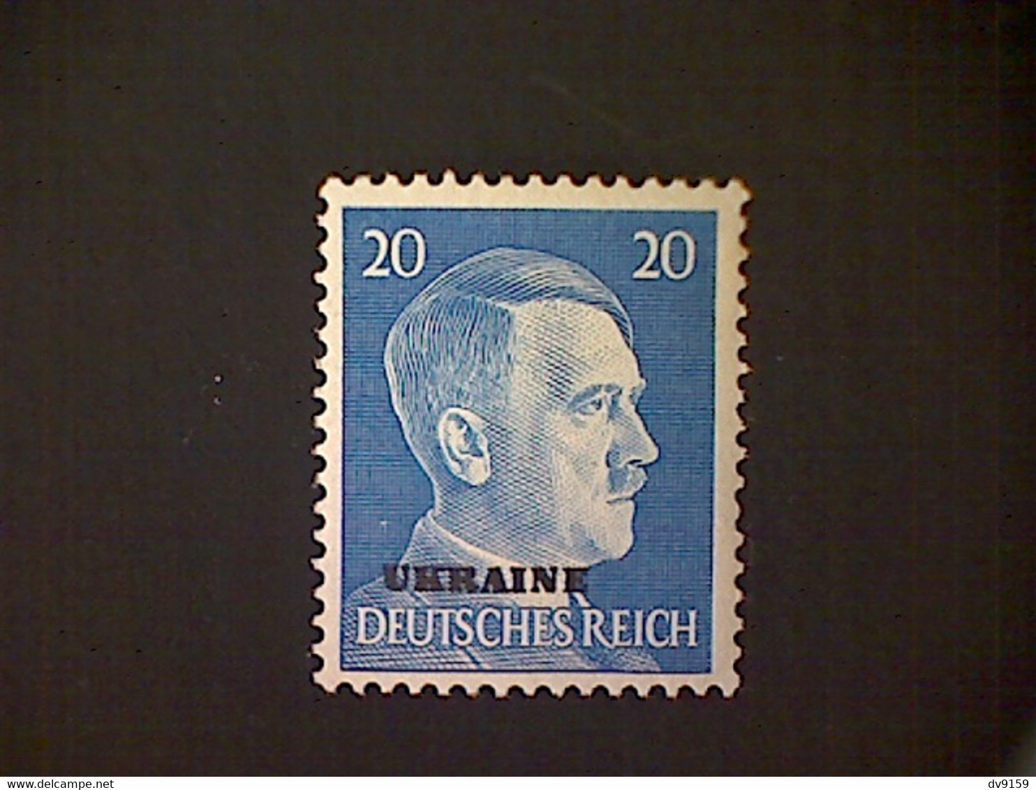 Russia, Scott #N53, Mint (*), 1941, Hitler Overprint Ukraine, 20pf, Blue - 1941-43 Deutsche Besatzung