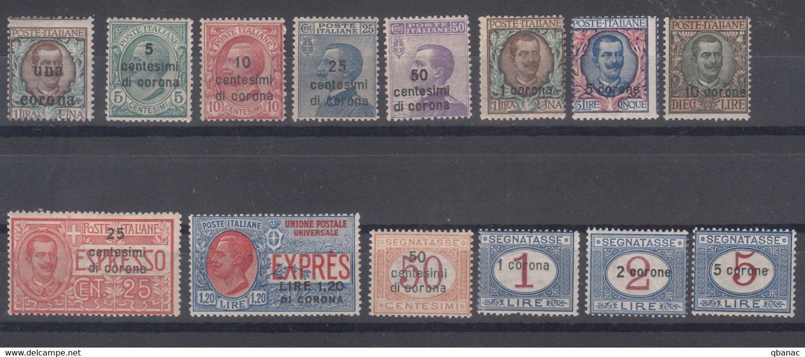 Italy Occupation In WWI - Dalmazia, Dalmacija, Dalmatia 1919-1922 Sassone#1-8 + Postage Due, Complete Never Hinged - Dalmatie