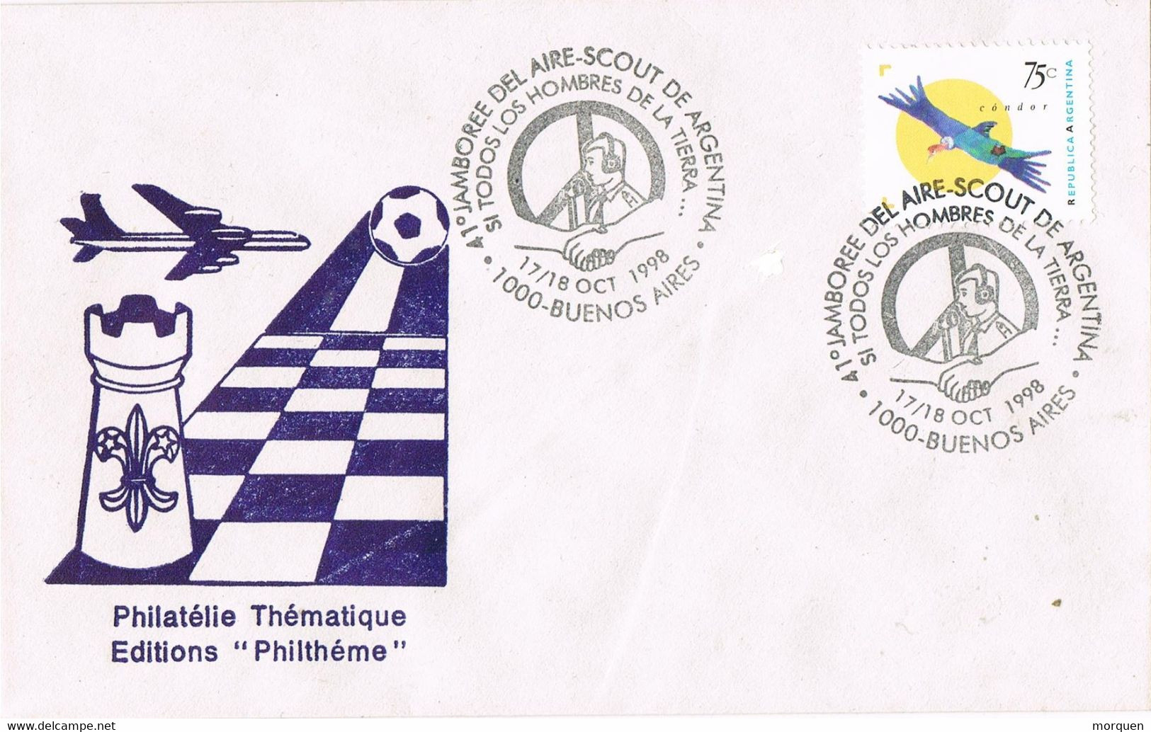 41464. Carta BUENOS AIRES (Argentina) 1998. Tema SCOUTS, Jamboree Del Aire Scout - Storia Postale