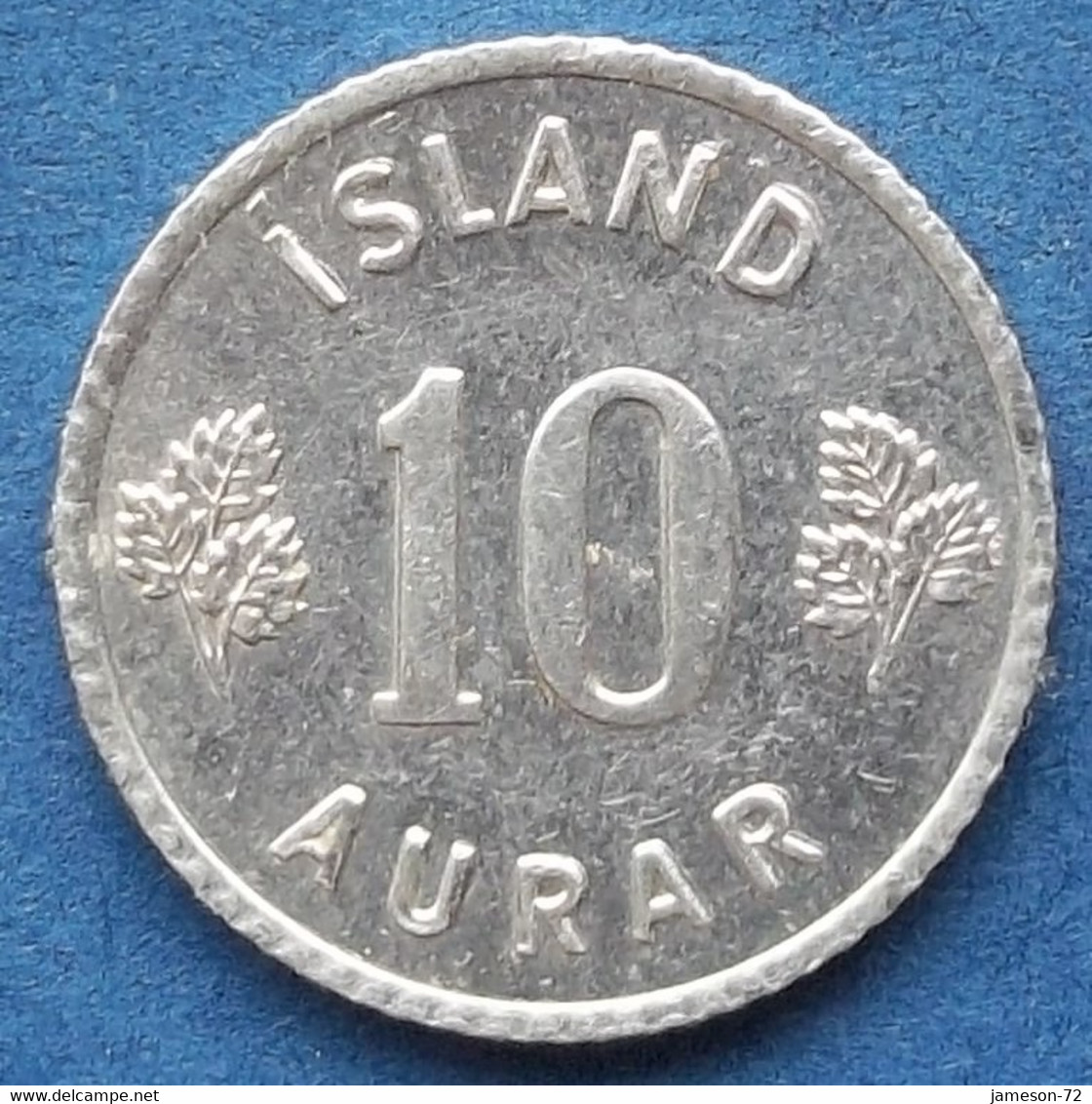 ICELAND - 10 Aurar 1970 KM# 10a Republic (1944) - Edelweiss Coins - Islandia