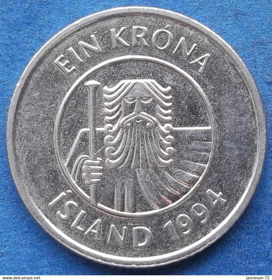 ICELAND - 1 Krona 1994 "cod" KM# 27a Monetary Reform (1981) - Edelweiss Coins - Islandia