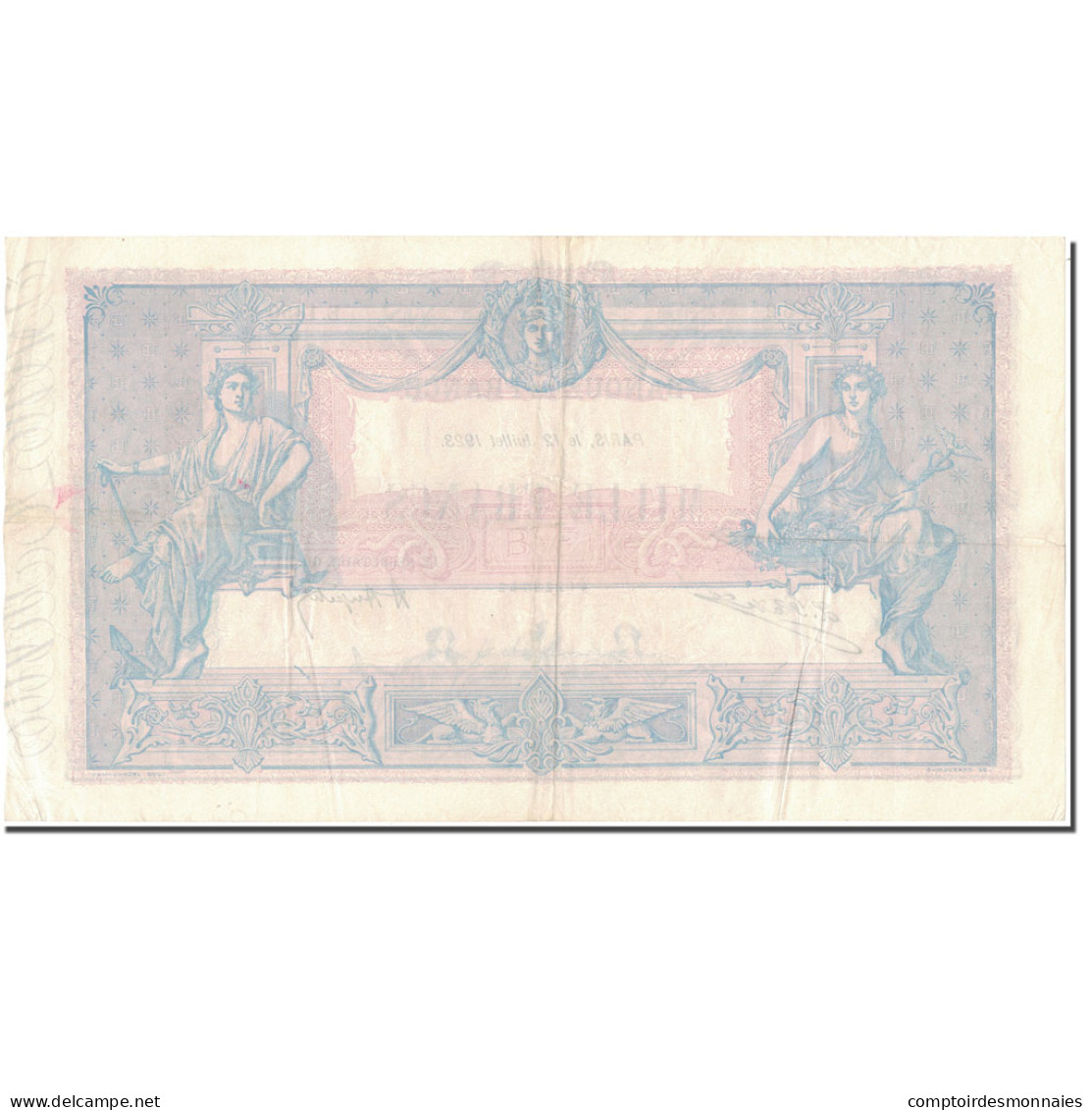 France, 1000 Francs, Bleu Et Rose, 1923, 1923-07-12, TTB, Fayette:36.39, KM:67j - 1 000 F 1889-1926 ''Bleu Et Rose''