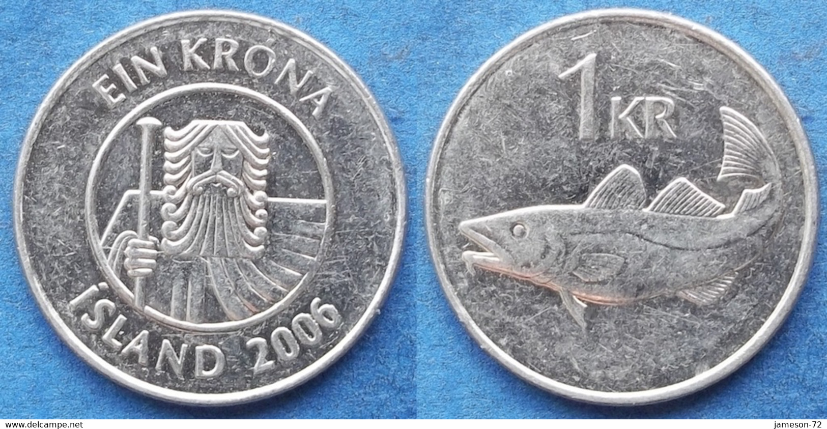 ICELAND - 1 Krona 2006 "cod" KM# 27a Monetary Reform (1981) - Edelweiss Coins - Islandia