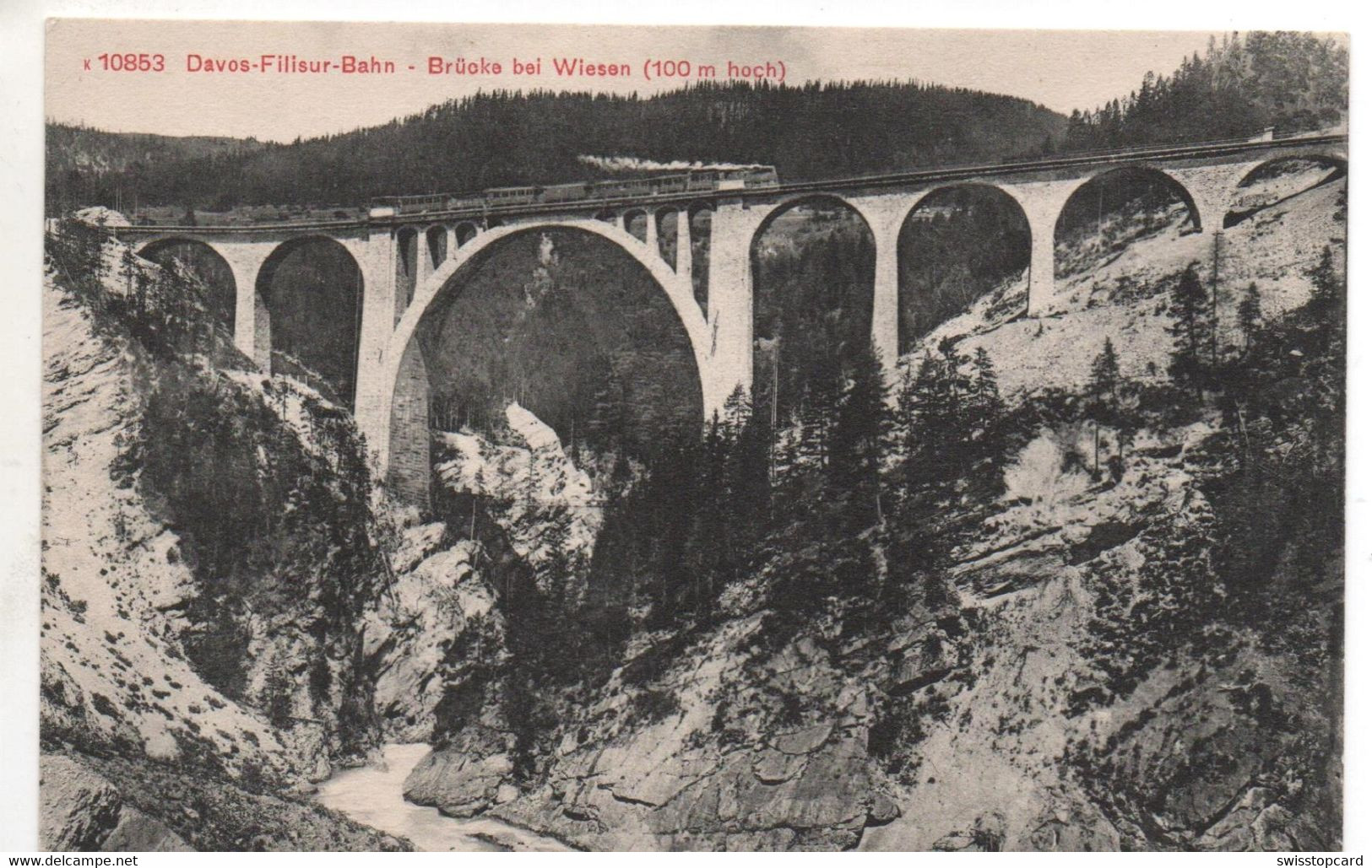 DAVOS-FILISUR-BAHN Brücke Bei Wiesen - Wiesen