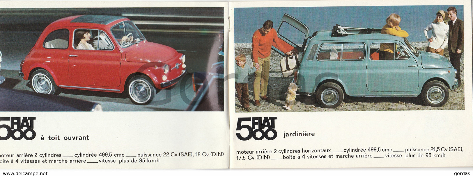 Italy - Fiat - Old Time Car Advertise Brochure - 22 Photos - 150x100mm - Transports