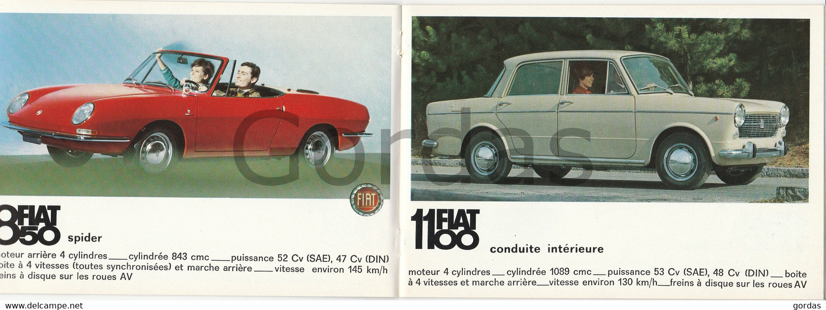 Italy - Fiat - Old Time Car Advertise Brochure - 22 Photos - 150x100mm - Transportes