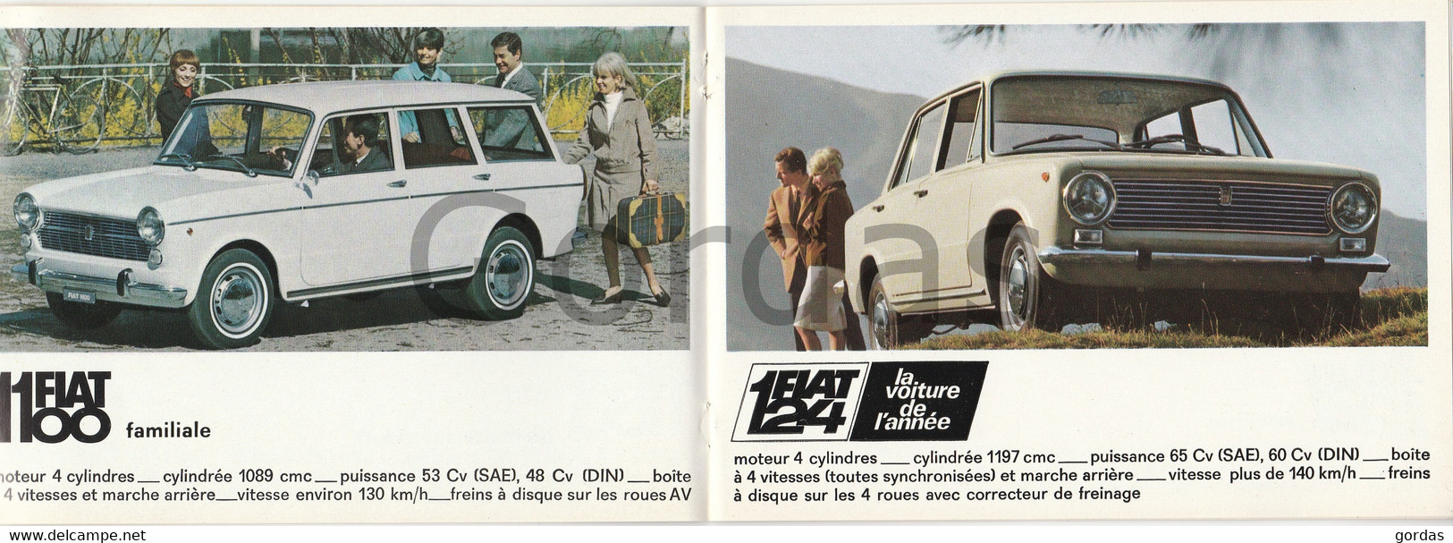 Italy - Fiat - Old time car advertise brochure - 22 photos - 150x100mm