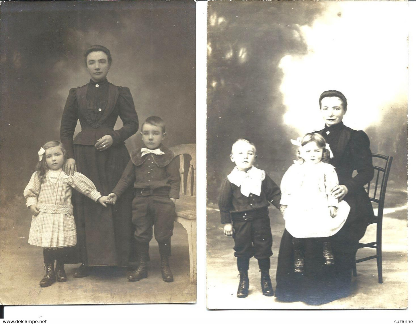 2 CARTES PHOTO - Rosalie Et Jacques LEPETIT (vers 1914) - Genealogia