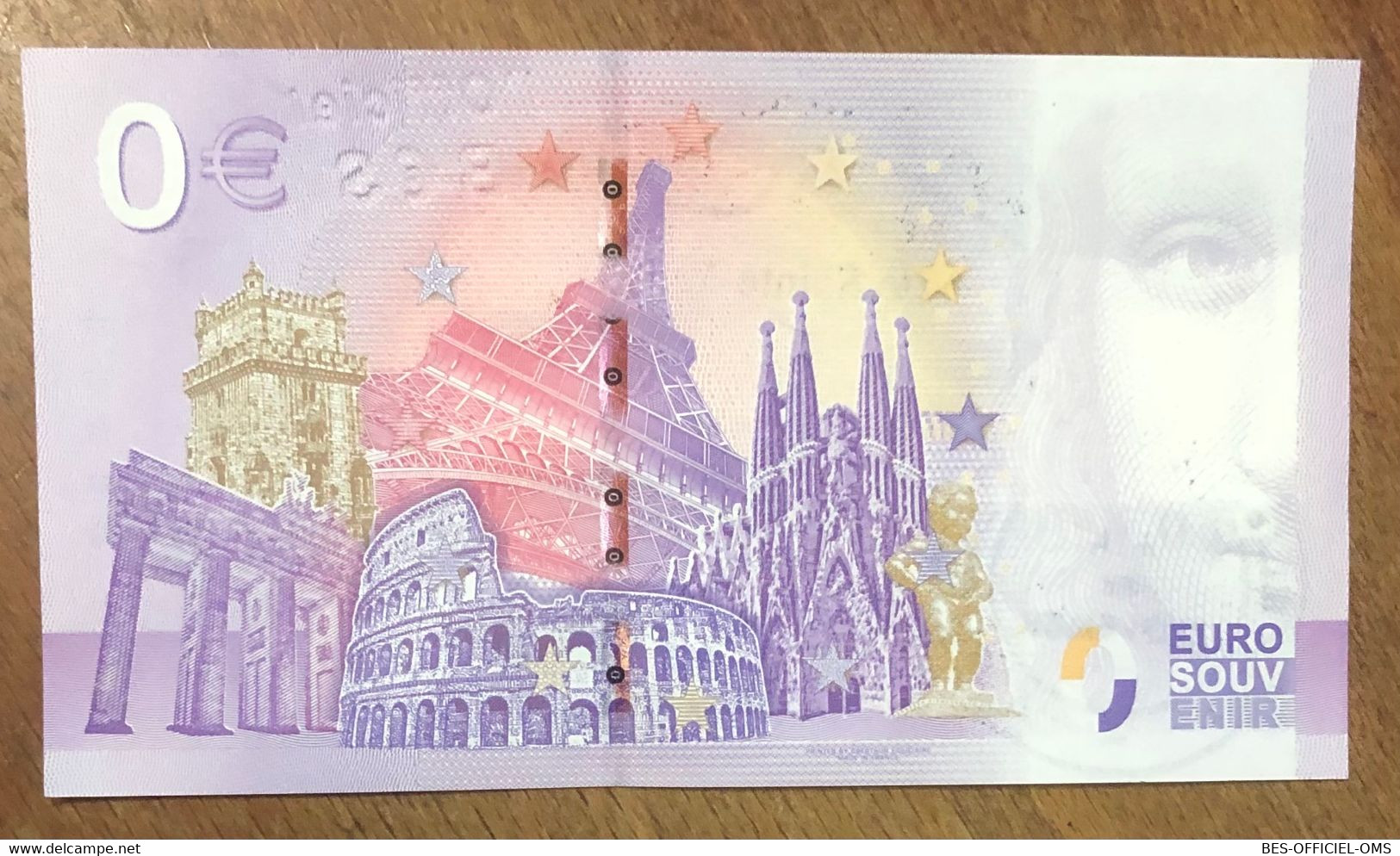 2021 BILLET 0 EURO SOUVENIR DPT 13 MONTAGNE SAINTE-VICTOIRE + TIMBRE & TAMPONS PAPER MONEY 0 EURO SCHEIN BANKNOTE - Essais Privés / Non-officiels