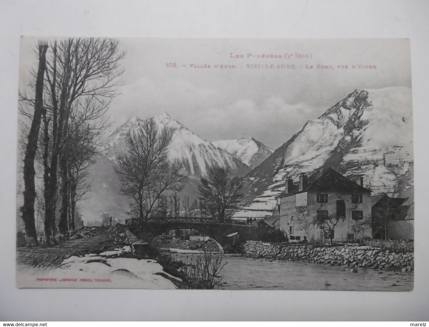 VIEILLE AURE Vue Du Pont En Hiver - Vallée D'Aure - CPA 65 HAUTES PYRENEES - Vielle Aure