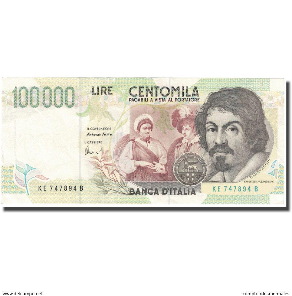 Billet, Italie, 100,000 Lire, 1994, 1994-05-06, KM:117b, TTB - 100000 Liras