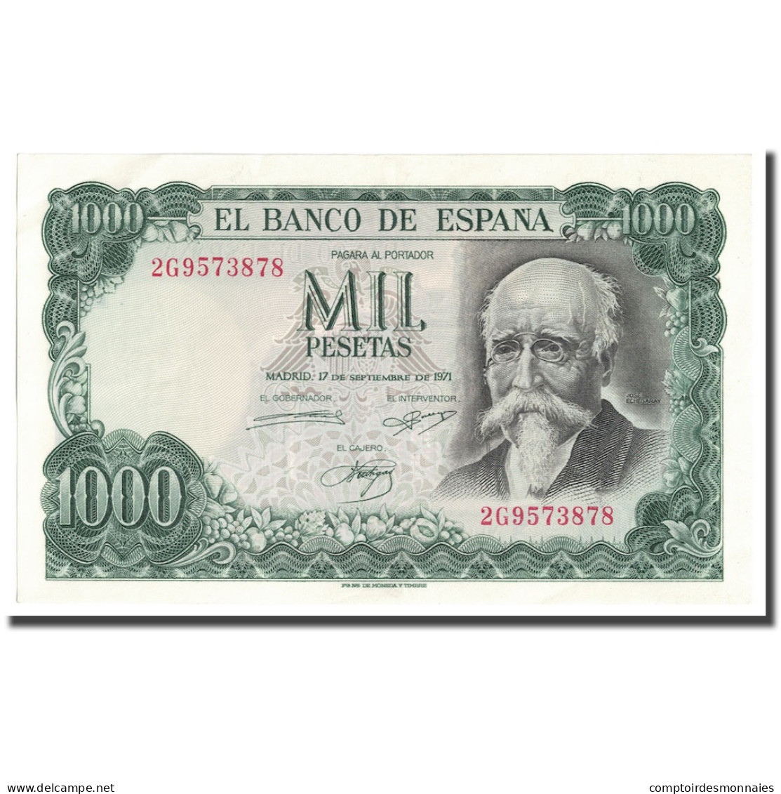 Billet, Espagne, 1000 Pesetas, 1971, 1971-09-17, KM:154, SPL - 1000 Peseten