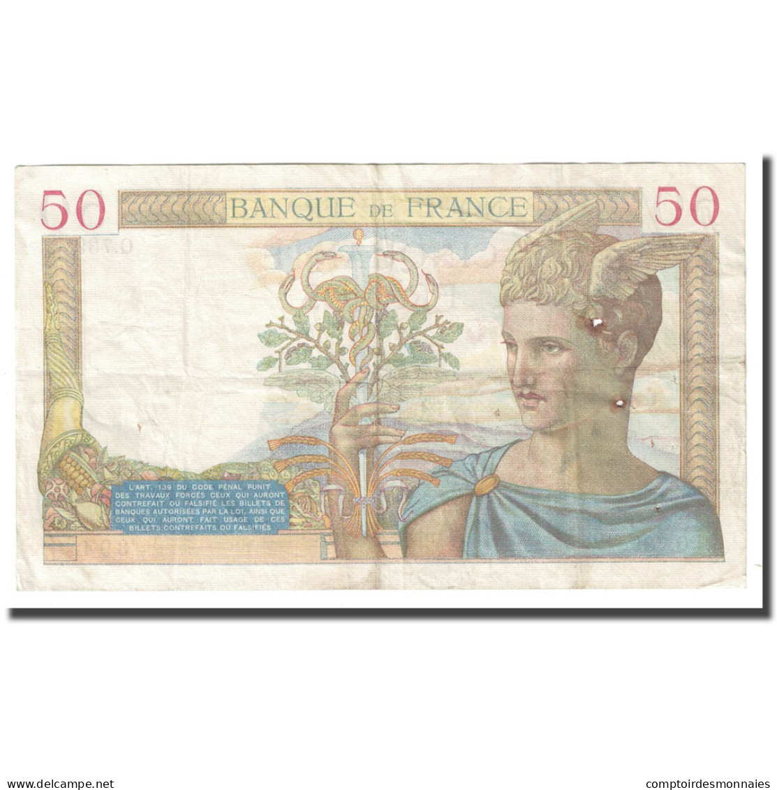 France, 50 Francs, Cérès, 1935, 1935-02-28, TB, Fayette:17.5, KM:81 - 50 F 1934-1940 ''Cérès''