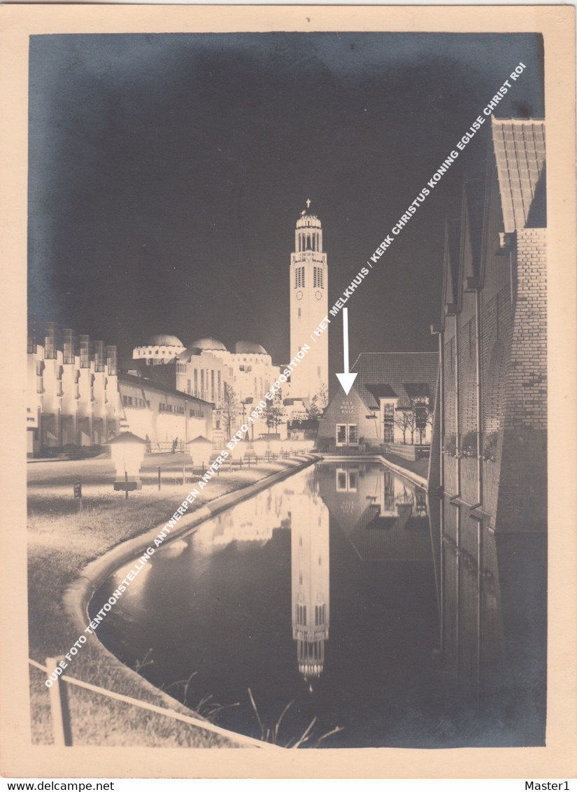 OUDE FOTO TENTOONSTELLING ANTWERPEN ANVERS EXPO 1930 EXPOSITION  / HET MELKHUIS / KERK CHRISTUS KONING EGLISE CHRIST ROI - Antwerpen