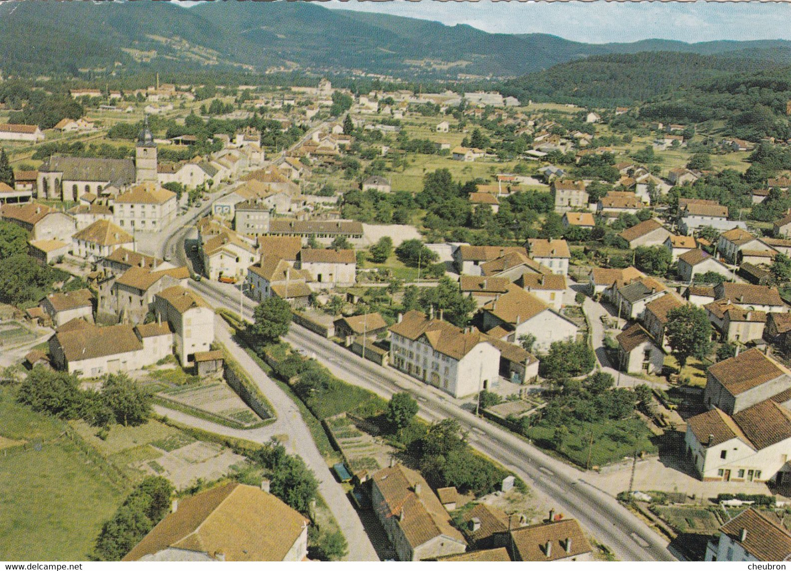 88. POUXEUX. VUE AERIENNE.  VUE GENERALE. + TEXTE. 14 AOUT 1972 - Pouxeux Eloyes